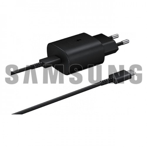 Įkroviklis Samsung TA800B juodas 25W (No Package) + Type-C laidas / 100% Genuine /