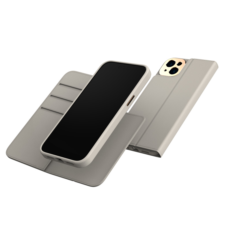 Moshi Overture MagSafe dėklas with Detachable Magnetic Wallet iPhone 14 Plus (pilkas)