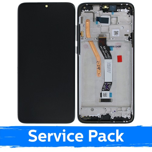 LCD ekranas suderinamas su Xiaomi Redmi Note 8 Pro su rėmeliu / juodas / (Service Pack)