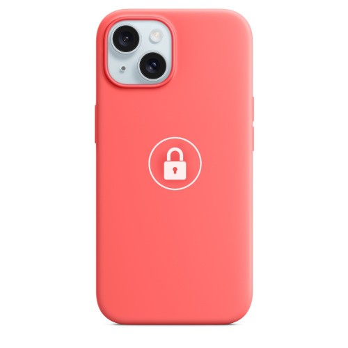 Telefono dėklas "Silicone Case v2" iPhone 15 Plus / Guava / su pakuote