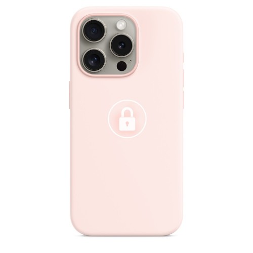 Telefono dėklas "Silicone Case v2" iPhone 15 Pro / Light Pink / su pakuote