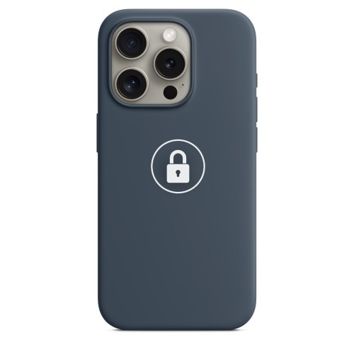 Telefono dėklas "Silicone Case v2" iPhone 15 Pro Max / Storm Blue / su pakuote