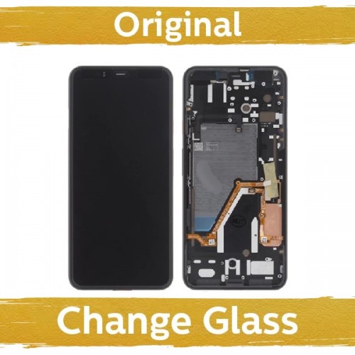 LCD ekranas suderinamas su Google Pixel 4 XL juodas su rėmeliu (Atnaujintas: Kinija)