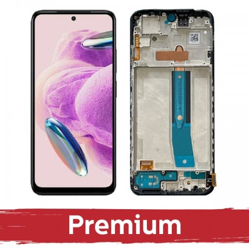 LCD ekranas suderinamas su Xiaomi Redmi Note 12S juodas su rėmeliu / OEM