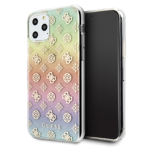 Guess GUHCN58PEOML iPhone 11 Pro multicolor kietas dėklas Iridescent 4G Peony