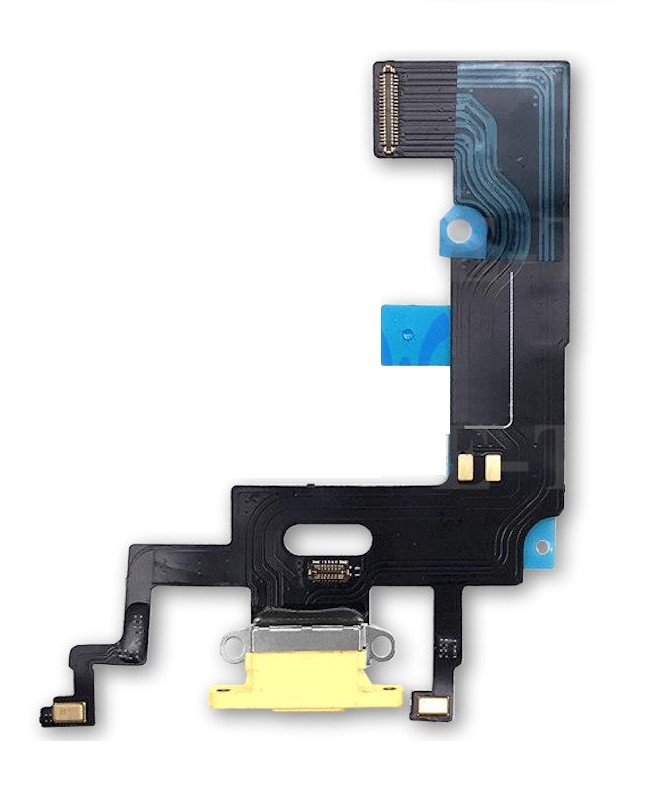 Lanksčioji jungtis skirta iPhone XR įkrovimo kontaktų, su mikrofonu Yellow ORG