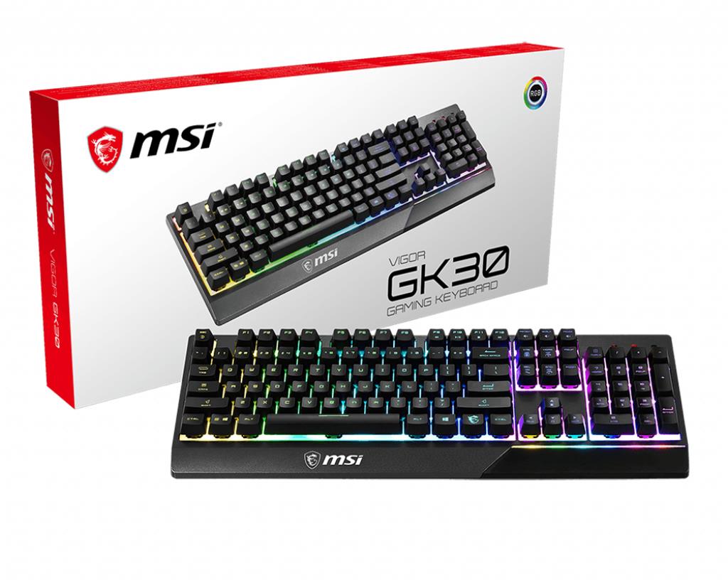 MSI Vigor GK30 žaidimų klaviatūra, juoda, US išdėstymas