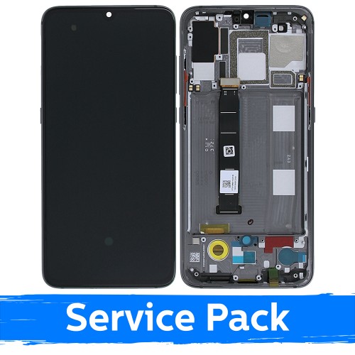 LCD ekranas suderinamas su Xiaomi Mi 9 su rėmeliu / pilkas / (Service Pack)