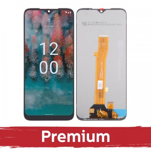 LCD ekranas suderinamas su Nokia C12 juodas OEM