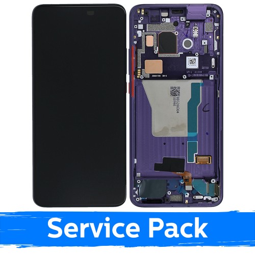 LCD ekranas suderinamas su Xiaomi Poco F2 Pro su rėmeliu / Electric Purple / (Service Pack)