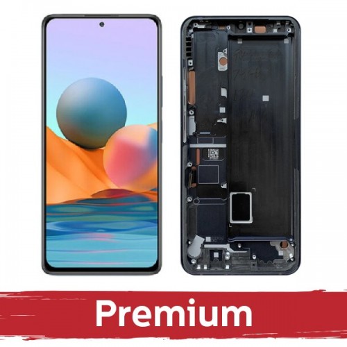 LCD ekranas suderinamas su Xiaomi Mi Note 10 (Note 10 Pro / Note 10 Lite (2020)) su rėmeliu / Glacier White / OEM