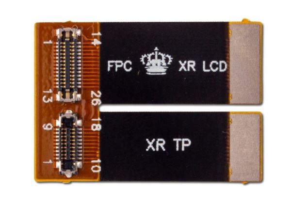 Lanksčioji jungtis ekranų testavimui skirta iPhone XR