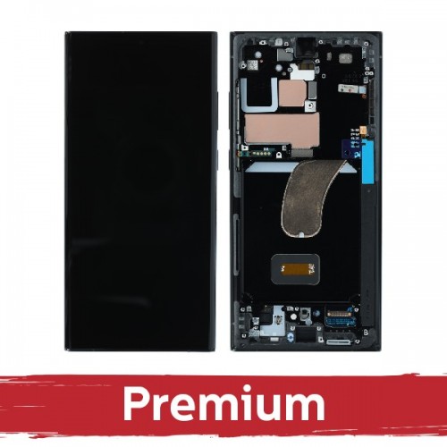 LCD ekranas suderinamas su Samsung S918 S23 Ultra su rėmeliu / žalias / OEM