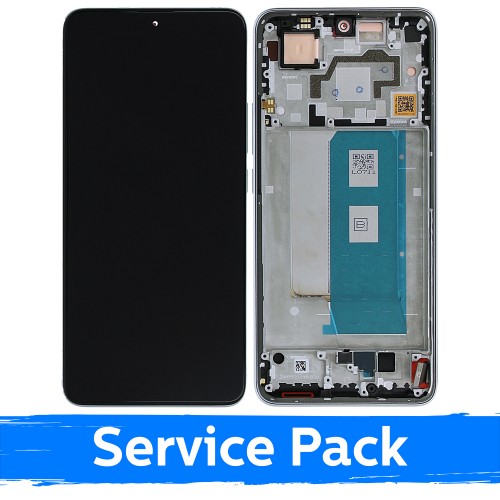 LCD ekranas suderinamas su Xiaomi Poco F5 Pro 5G su rėmeliu / baltas / (Service Pack)