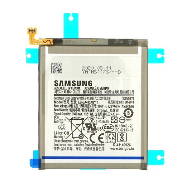 Akumuliatorius originalus Samsung A415 A41 2020 3410mAh EB-BA415ABY (service pack)