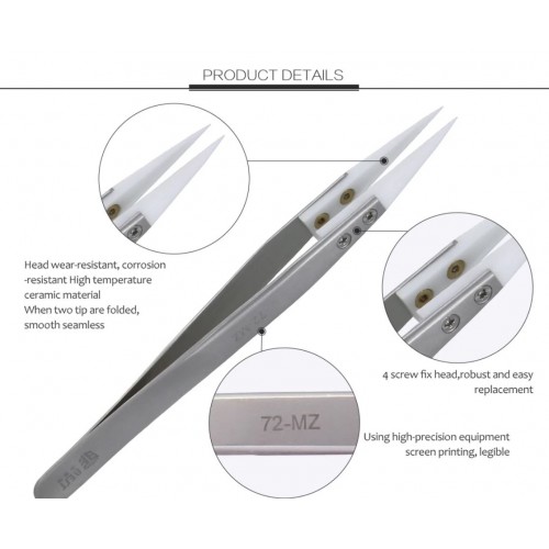 Pincetas "Best" BST-72-MZ