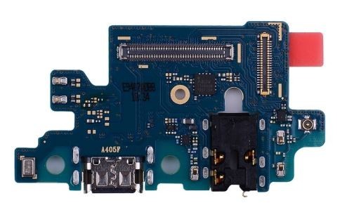 Lanksčioji jungtis Samsung A405 A40 2019 su įkrovimo kontaktu, mikrofonu, ausinių lizdu originali (used Grade A)