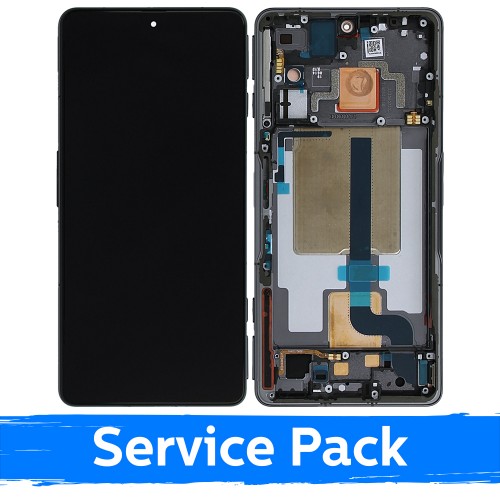 LCD ekranas suderinamas su Xiaomi 11T (11T Pro) su rėmeliu / Cyber Yellow / (Service Pack)