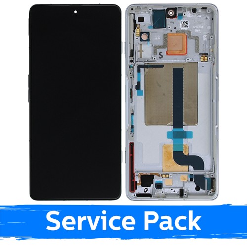 LCD ekranas suderinamas su Xiaomi 11T Pro / 11T su rėmeliu / Knight Silver / (Service Pack)
