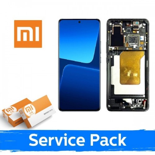 LCD ekranas suderinamas su Xiaomi 13 Pro su rėmeliu / Ceramic Black / (Service Pack)
