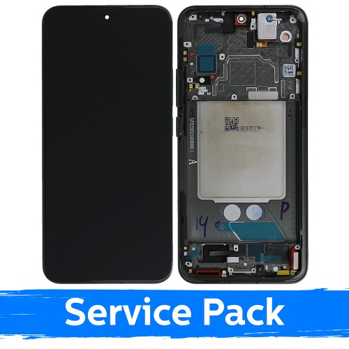 LCD ekranas suderinamas su Xiaomi 13 su rėmeliu / Juodas / (Service Pack)