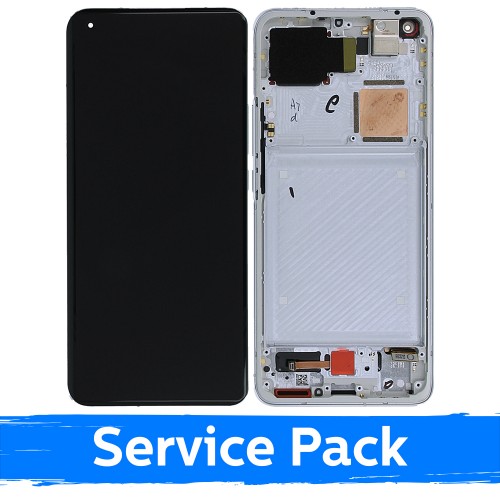 LCD ekranas suderinamas su Xiaomi Mi 11 Ultra su rėmeliu / Ceramic White / (Service Pack)