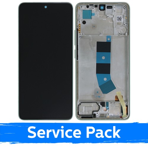 LCD ekranas suderinamas su Xiaomi Redmi Note 13 4G su rėmeliu / Mint Green / (Service Pack)