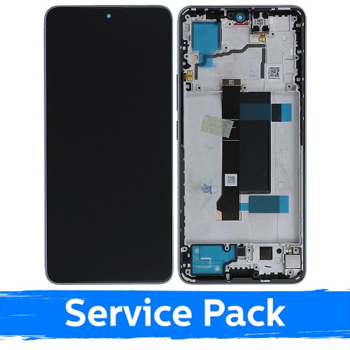 LCD ekranas suderinamas su Xiaomi Redmi Note 13 Pro 5G / Poco X6 5G su rėmeliu / Aurora Purple / (Service Pack)