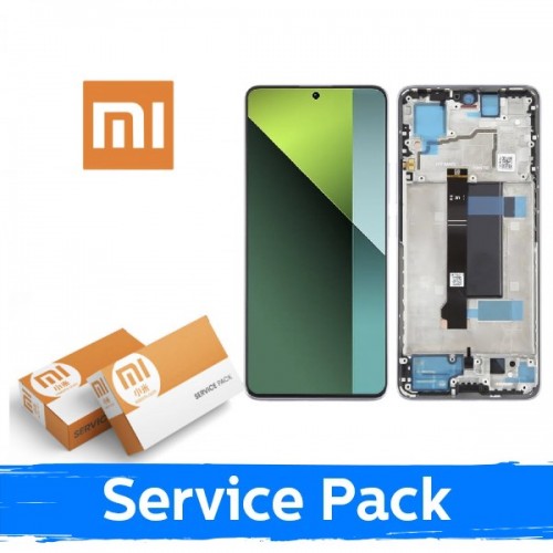 LCD ekranas suderinamas su Xiaomi Redmi Note 13 Pro 5G / Poco X6 5G su rėmeliu / Aurora Purple (Coral Purple) / (Service Pack)