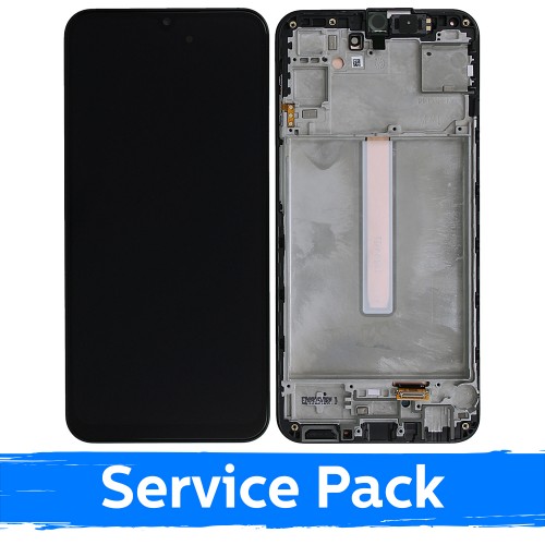 LCD ekranas suderinamas su Samsung M346 M34 5G juodas su rėmeliu (Service Pack)