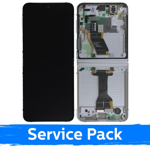 LCD ekranas suderinamas su Samsung F731 Z Flip5 su rėmeliu / Cream / (Service Pack)