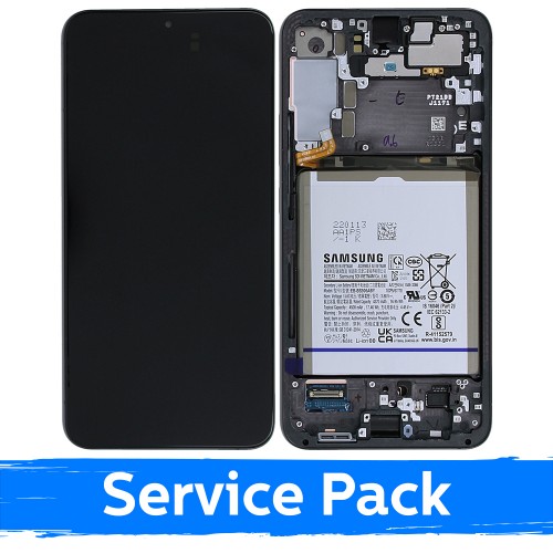 LCD ekranas suderinamas su Samsung G996 S21 Plus su rėmeliu / Phantom Black / (Service Pack) +SU BATERIJA