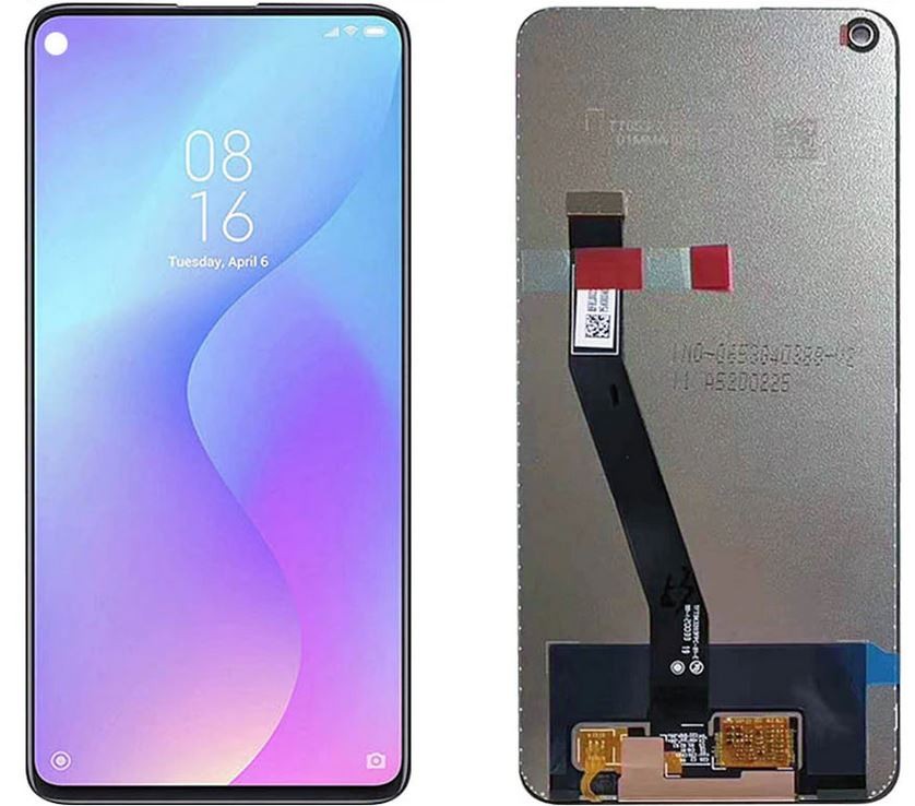 Ekranas Xiaomi Redmi Note 9 su lietimui jautriu stikliuku Black ORG