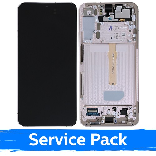 LCD ekranas suderinamas su Samsung S906 S22 Plus su rėmeliu / Phantom Pink / (Service Pack)