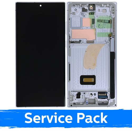 LCD ekranas suderinamas su Samsung S918 S23 Ultra su rėmeliu / Sky Blue (Lime) / (Service Pack)