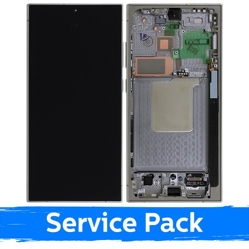 LCD ekranas suderinamas su Samsung S928 S24 Ultra su rėmeliu / Titanium Gray / (Service Pack)