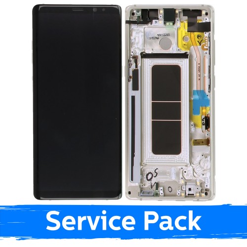 LCD ekranas suderinamas su Samsung N950 Note 8 su rėmeliu / Maple Gold / (Service Pack)
