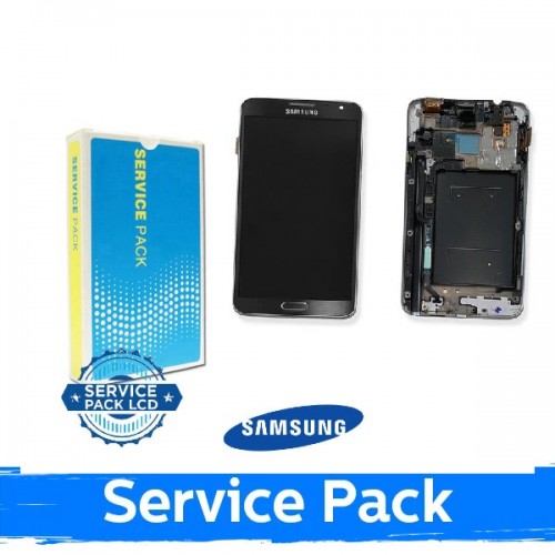 LCD ekranas suderinamas su Samsung N7505 Note 3 Neo su rėmeliu / baltas / (Service Pack)