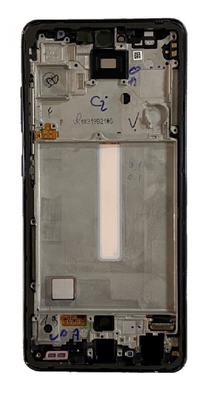 Ekranas Samsung A525/A526 A52 4G/5G 2021 su lietimui jautriu stikliuku ir rėmeliu Awesome Black originalus (assembled service pack)