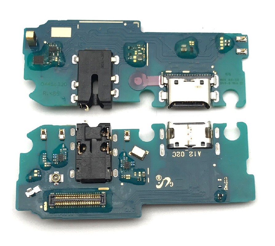 Lanksčioji jungtis Samsung A125 A12 2020/M127 M12 2021 su įkrovimo kontaktu, mikrofonu, ausinių lizdu originali (service pack)