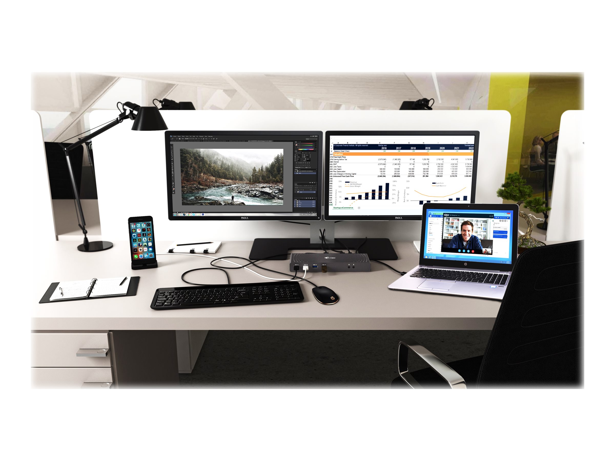 I-Tec USB 3.0/USB-C 5K dviguba dokinė stotelė