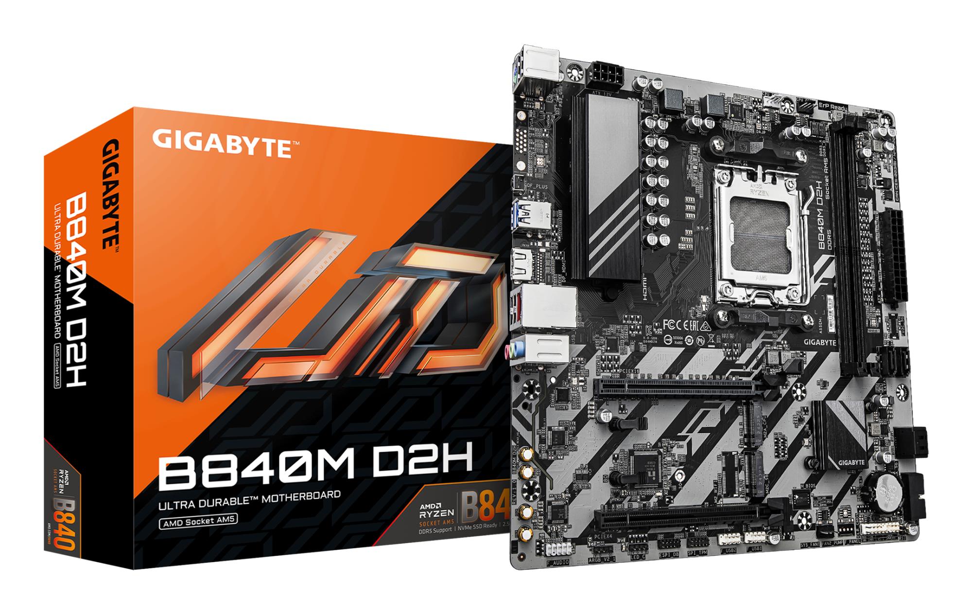 Pagrindinė plokštė GIGABYTE AMD B840 Socket AM5 Micro-ATX DDR5 2 lizdai
