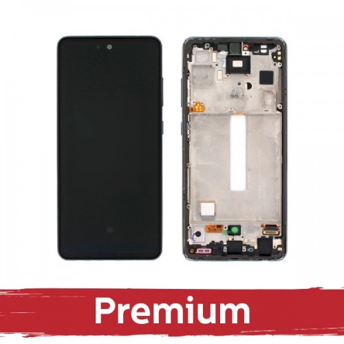 LCD ekranas suderinamas su Samsung A528 A52s (A526 A52 / A525 A52) su rėmeliu / Awesome Blue / OEM