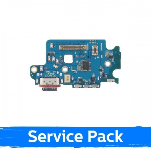Įkrovimo jungtis suderinama su Samsung S921 S24 su lankstu / sidabrinė (service pack)