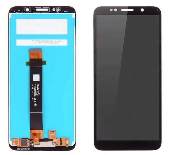 Ekranas Huawei Y5p 2020/Honor 9S su lietimui jautriu stikliuku Black HQ