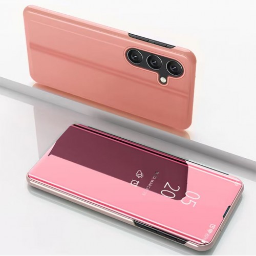 Telefono dėklas "Clear View" Samsung S931 S25 rožinis