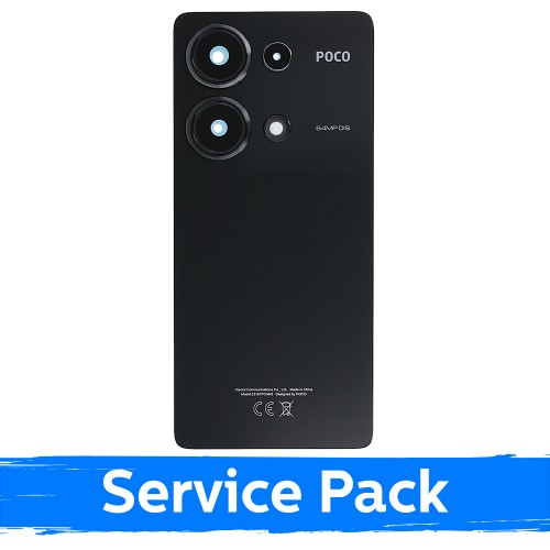 Galinis dangtelis suderinamas su Xiaomi Poco M6 Pro 4G / juodas / (Service Pack)