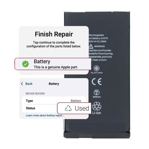 Baterija suderinamas su iPhone 12 / 12 Pro / Self-Diagnosable / 2800mAh