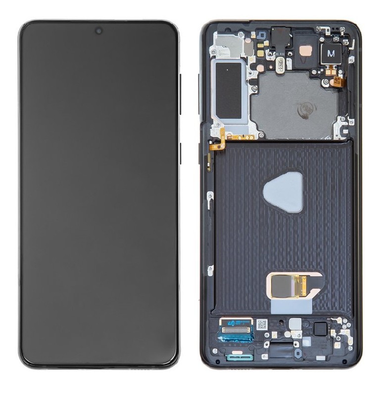 Ekranas Samsung G996 S21 Plus su lietimui jautriu stikliuku ir rėmeliu Phantom Black originalus (used Grade B)