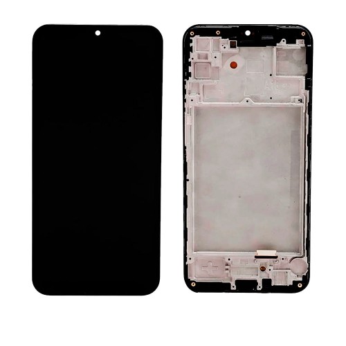 LCD ekranas suderinamas su Samsung A155 A15 4G / A156 A15 5G juodas su rėmeliu HQ